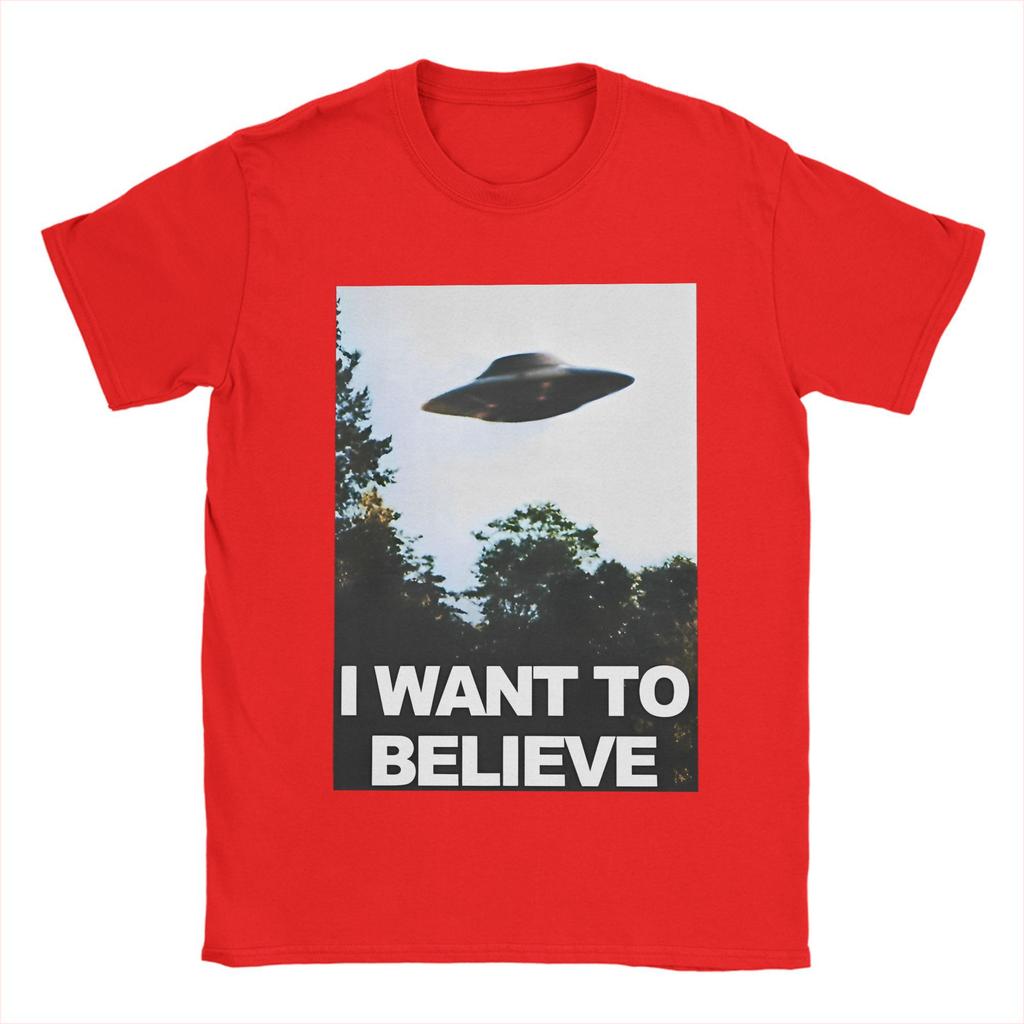 Akte X Film T-Shirts Herren Ich will glauben Neuheit 100% Baumwolle T-Shirt Rundhals Kurzarm T-Shirts Bedruckte Kleidung