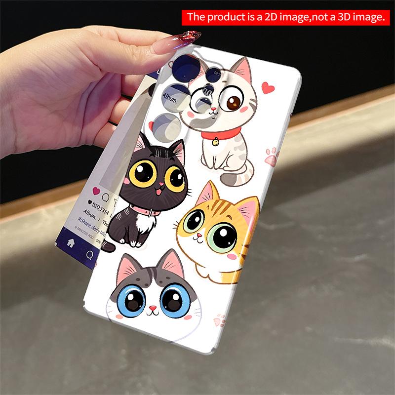 2DFlat Samsung phone case Cute Cat Collection Phone Case Applicable to Galaxy S23 S24 S25ULTRA S26 A12 A14 A15 A16 A54 A55