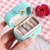PU Leather Travel Jewelry Storage Case Ring Display Box Jewelry Organizer Earring Holder