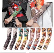 Tattood Sleeve With Floral Arm Tattoo Seamless Outdoor Cycling Tattoo And Sun Protection Sleeve 1pc Tattoo Sleeve Sleeve Sunscre