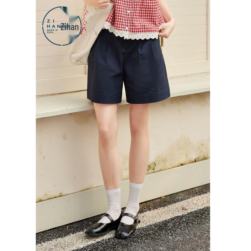 ZIHAN Women's Straight-Leg High-Waist Casual Shorts