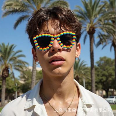 Candy Color Male And Female King Bar Party Decoration Glasses Thai Bangkok Songkran Festival Sunglasses Exaggerated