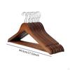 10 Pieces Coat Hangers Wardrobe Organisers Wooden Solid Wood Non Slip Clothes Space Saving