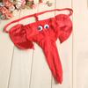 Yousheng Men Underpants Funny Cartoon Elephant Head Long Elephant Nose Elastic Strap Solid Color Soft Breathable Anti-septic T-string Men Briefs