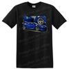 Blue Sports Car Graphic T Shirt Cool Auto Racing Car Tee Graphic Design