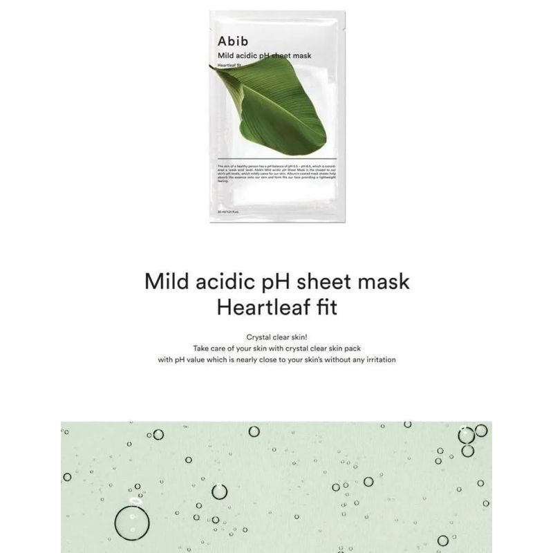 ABIB Mild Acidic pH Sheet Mask - 6 Types
