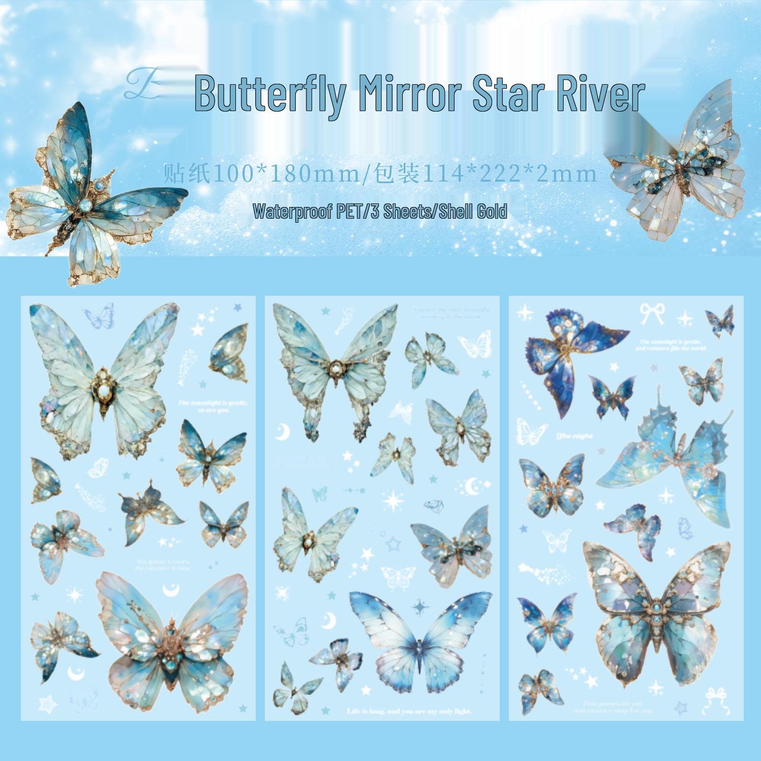Zao Mo Butterfly Die-Cut Stickers: DIY Journal Decoration Pack