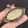 Fossil Coral Pendant Copper Pendant Gemstone Pendant Women Pendant Oxidized Copper Jewelry Gift For Bridal Wedding Jewelry Handmade Pendant