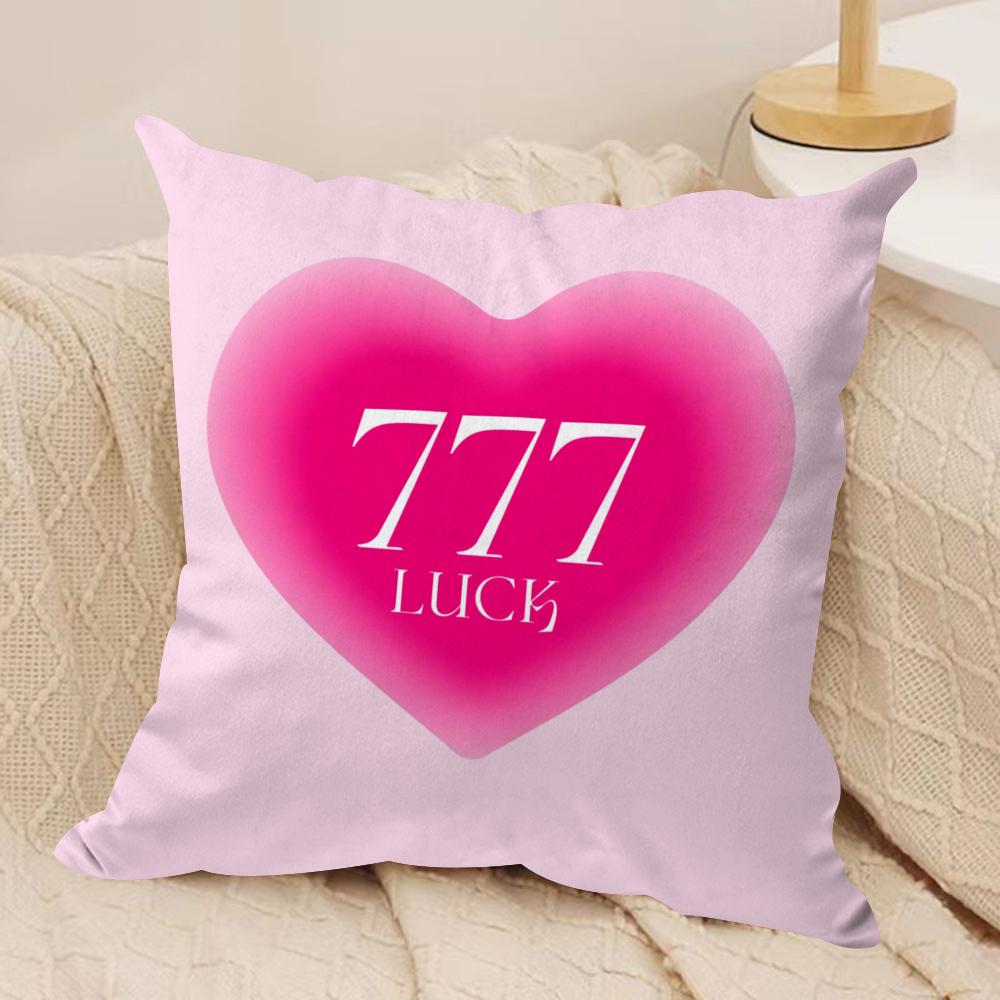 Lucky Numbers Christian Cushion Cover Soft Plush Fabric Double-Sided Printed Sofa Cushion Cover for All Seasons Home Decor Gift