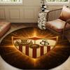 Sevilla Fc Crest Design Round Mat, Anti-slip Circle Carpet Chair Rug For livingroom,Bedroom, Doormat Home Decor Gift Christmas Gifts