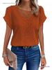 2026 Spring/Summer Women’s Lace Patchwork Short Sleeve T-shirt