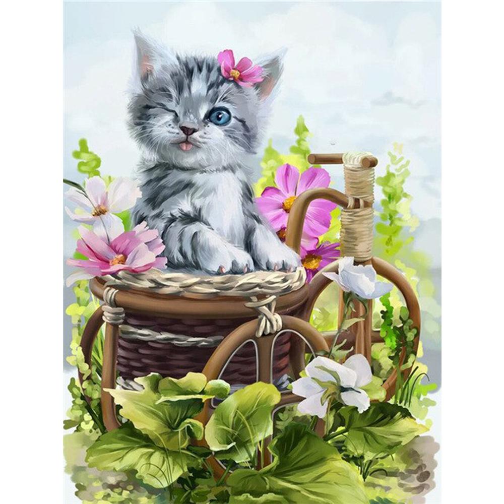 5D DIY Diamond Painting Cat Cross Stitch Kit Diamond Embroidery Dog Animal Diamond Mosaic Handicraft Home Decoration