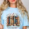 Det finns Inget Som Är För Unisexigt Böcker T-shirt Bokälskare Läsning Söt Blommig Boknörd Bibliotekarie Läsare Vintage Vardaglig