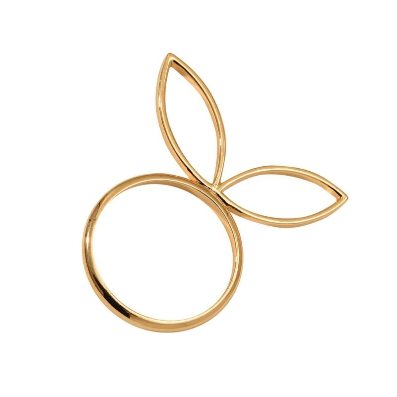Pack of 6 Cute Napkin Rings Easters Ear Shape Napkin Holder Metal Napkin Jewelry Sophisticated Platings Accessorys
