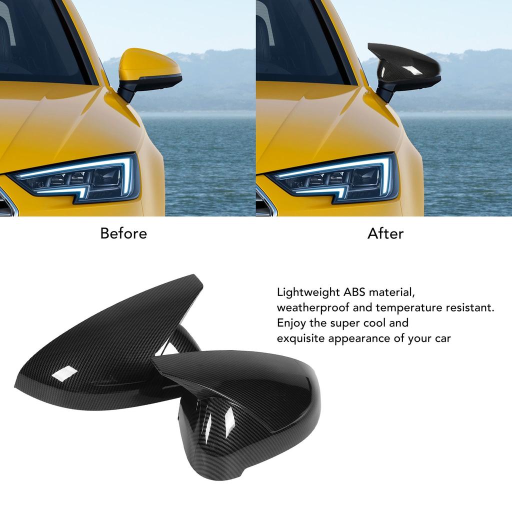 Left Right Door Mirror Cove Horn Side Wing Mirror Casings for S4 4 B9 2015‑2019