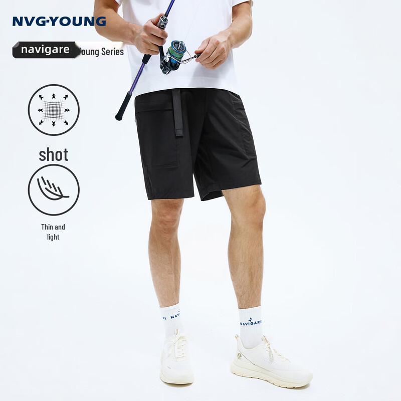 NVG·YOUNG Men s Lightweight Multi-pocket Cargo Shorts L