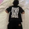 Music Is My Only Drug Fun Meme Graphic Print T-shirt 2026 Summer Men's Clothing and Women's Clothing Streetwear Fashion T Shirt