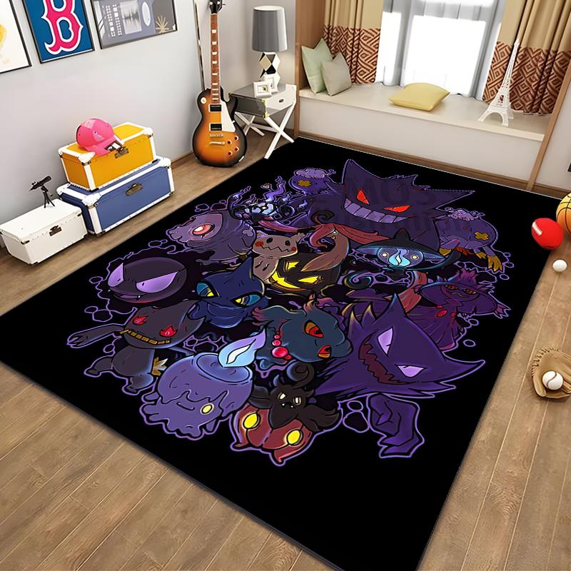 Pokemon Full Character horror gengar Pattern Carpets Bedroom Play Mat Rug Bedroom Carpet Livingroom Crawl Mat Christmas Gift Rug