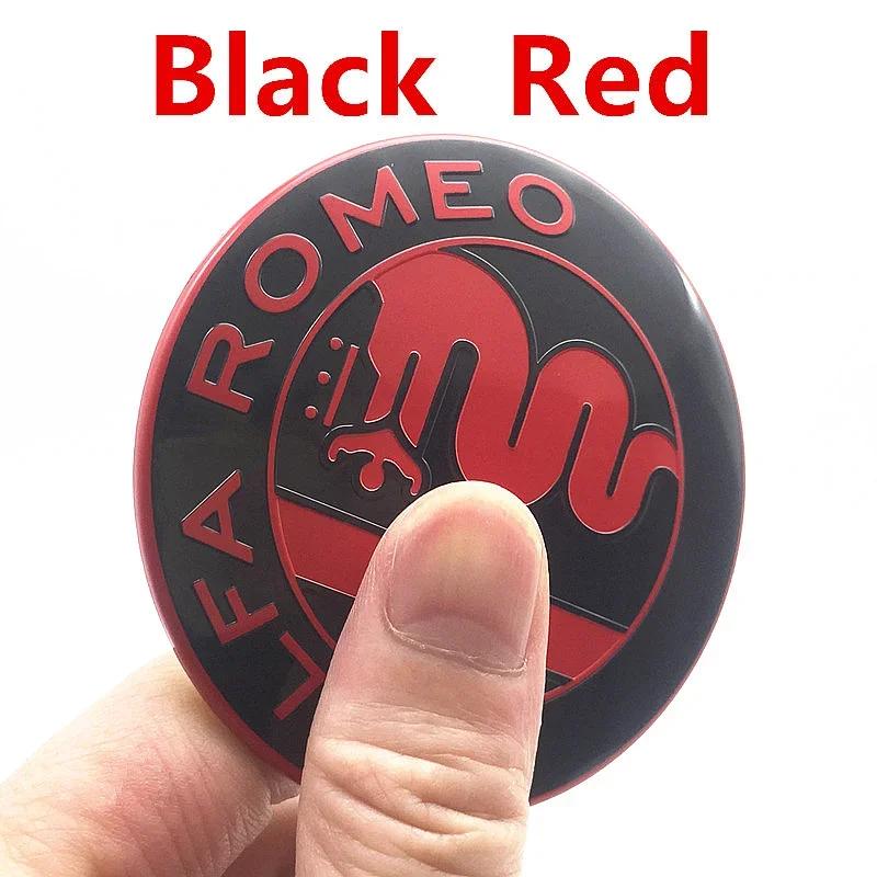 2 szt. 74 mm 3D Metalowa Naklejka Akcesoria do Stylizacji Samochodu Dla Alfa Romeo Maskownica Przednia Maski Samochodu Emblemat Środkowy Bagażnika Tylnego Odznaka Logo