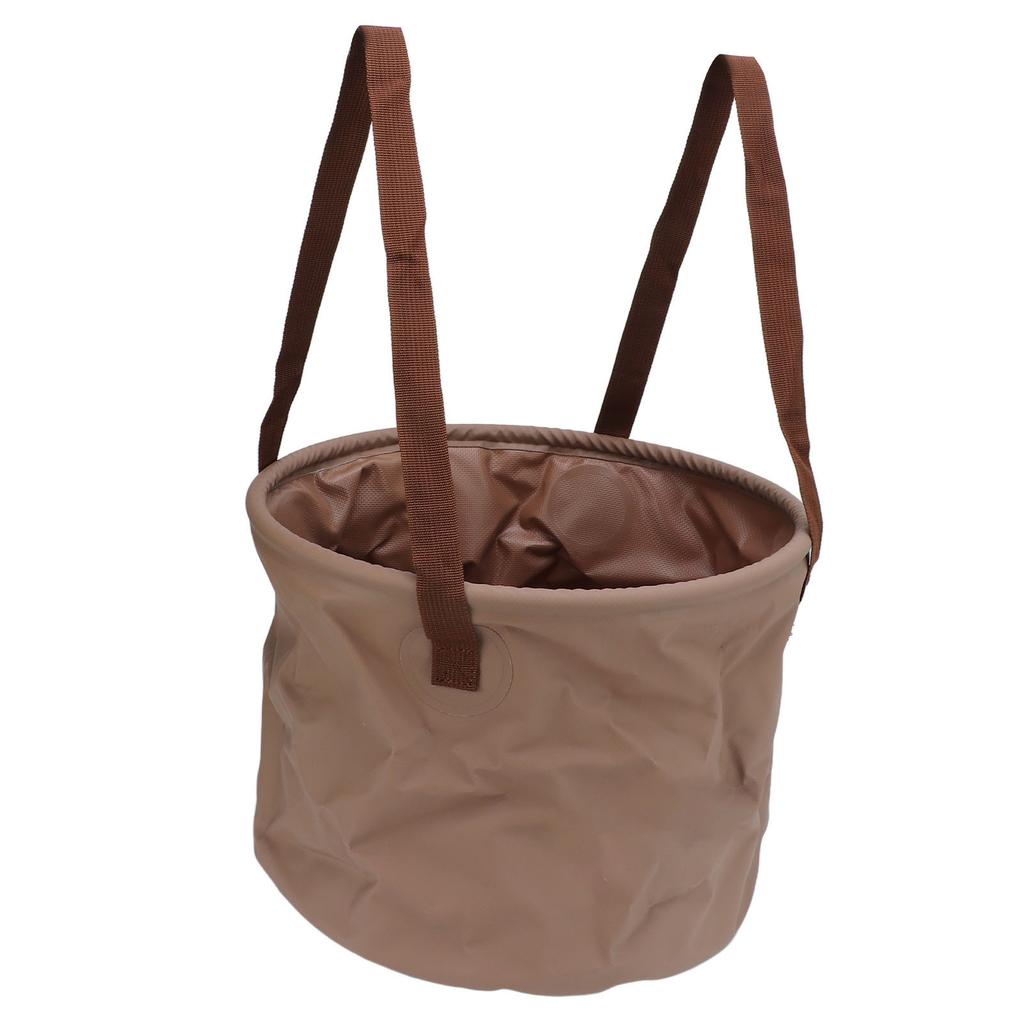 Faltbarer Eimer Verschleißfest Platzsparend Tragbarer Faltbarer Eimer für Outdoor-Camping Reisen 20L Khaki