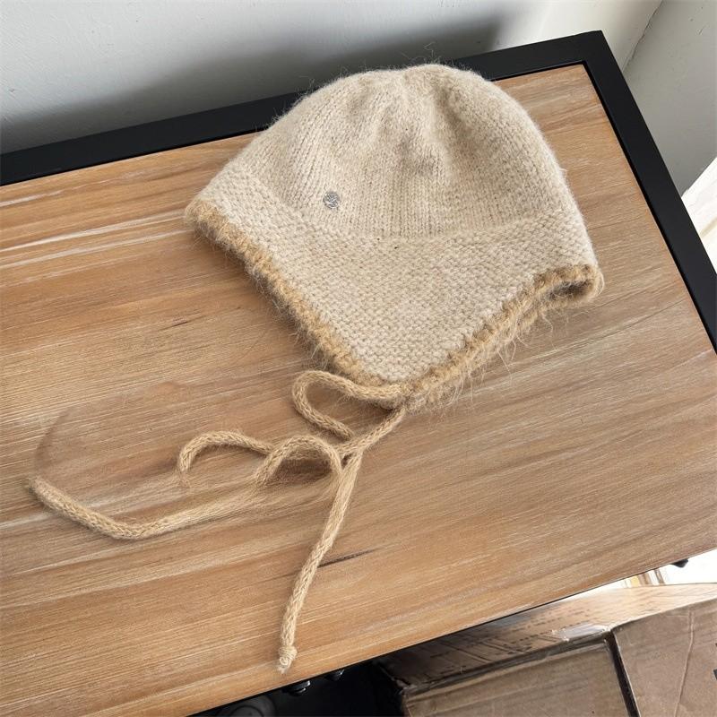 

Hat Winter Knit Cap With Wool Blend For Casual Warmth Beige
