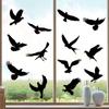 9 Stück Antikollisions-Fenster-Vogelaufkleber Schwarze Silhouetten Glastür zum Schutz Vögel retten Glastür zum Schutz