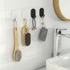 5PCS Wall Hooks Self-Adhesive Waterproof Hooks Strong Load-Bearing Rust-Resistant Hook for Bathroom Kitchen