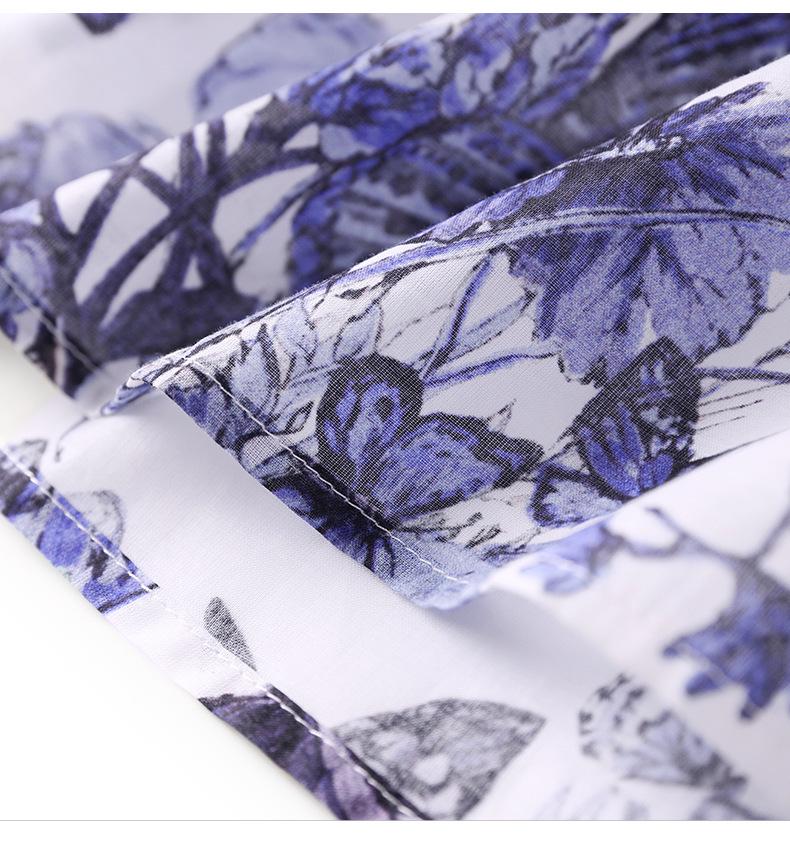 Elegantes A-Linien-Kleid mit floralem Muster im französischen Stil und taillierter Silhouette