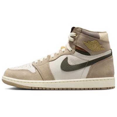 Sneakers Donna Air 1 Retro High OG Khaki Crema Multicolore-Sail-Cargo-Khaki-Coconut-Milk-Pecan FD2596-201