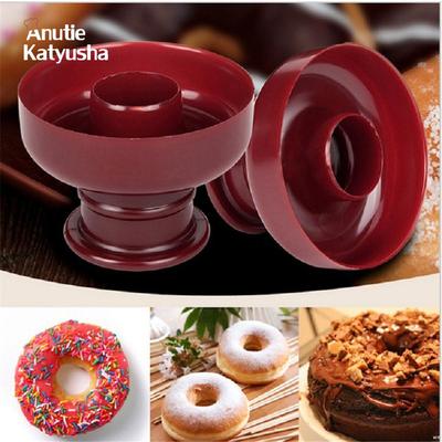 1Pc Donuts Maker Stampo per uso alimentare Ciambelle in plastica Maker Cutter Fondente Decor Torta Pane Dessert Stampi da forno