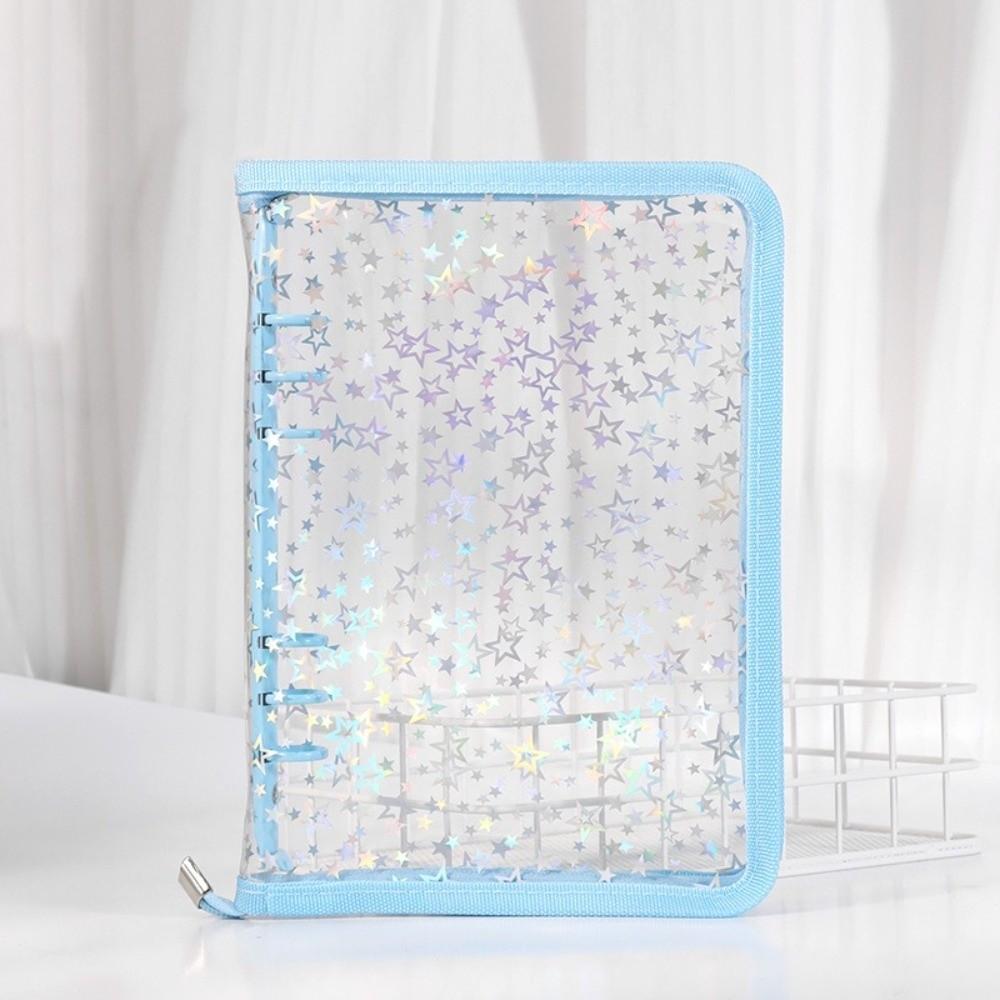 PVC Kpop Idol Photo Album Loose Leaf Photocard Holder New Laser Star Zipper Binder Collect Book