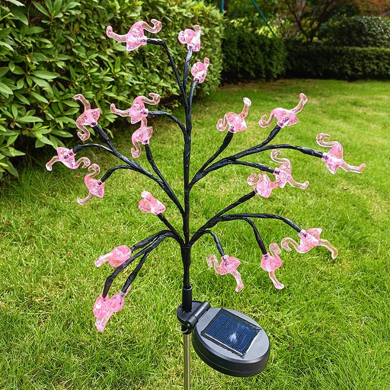 Solar Cherry Blossom Dandelion Garden LED Lamp Warm Light (OPP Bag)