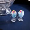 Fashion Resin 3D Drink Cup Drop Earrings for Women Girl Beer Milk Tea Ice Cream Dangle Earrings Jewelry Gift
