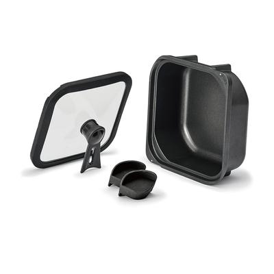 Pot carré sutto 18 x 8 Doshisha cm, pot à deux anses, noir,