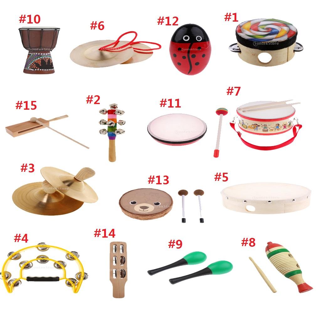 4'' Handmade Tambourine Drum Percussion Educational Toy