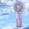 Portable Handheld Fan with Cooling Mist Spray - USB Rechargeable, Ultra-Compact Water Humidifier - Ideal For Personal Outdoor