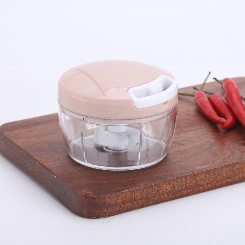 Manual Pull-String Garlic Mincer & Chopper, Multi-Functional Garlic Cutter & Masher for Garlic Paste