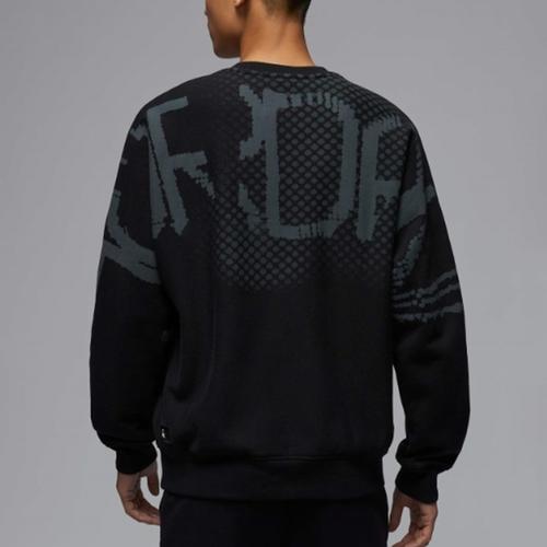 Nike Comfortable Crewneck Pullover Long-Sleeve Sweatshirt for Men - Black