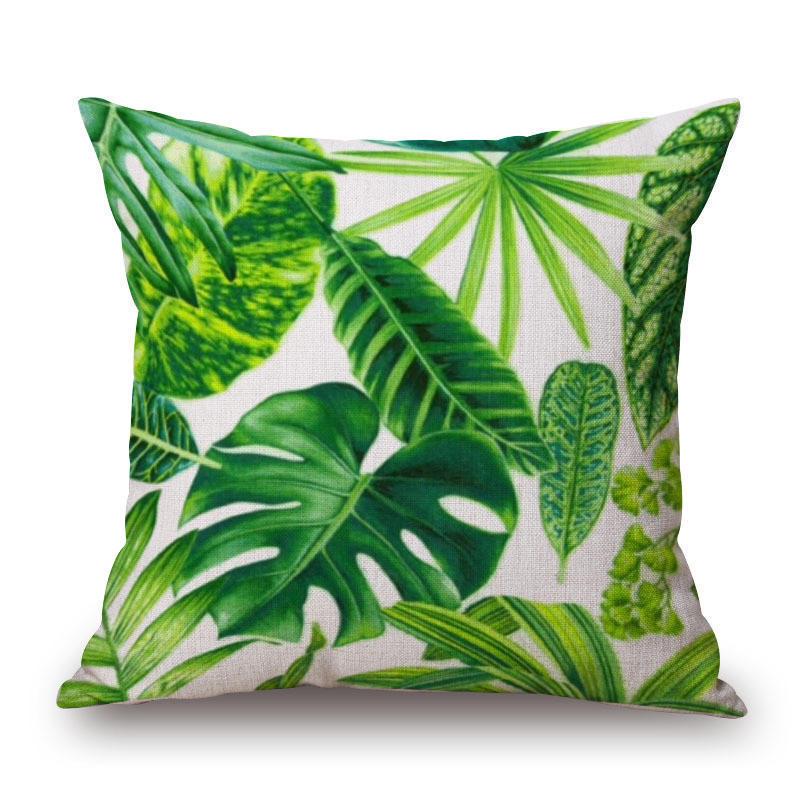 Pillowcases Flowers Grass Leaves Pillow Case Cushion Cover Sofa Home Decor