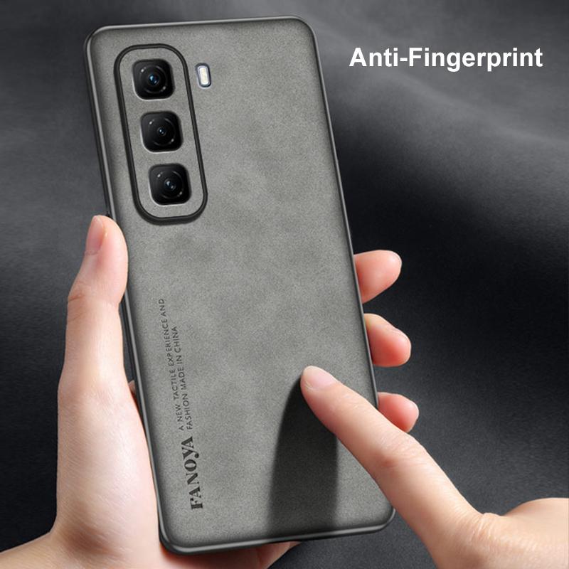 For Infinix Hot 50 Pro Plus 4G Case Luxury PU Leather Phone Case For Infinix Hot 50 5G Back Cover Matte Silicone Full Protection