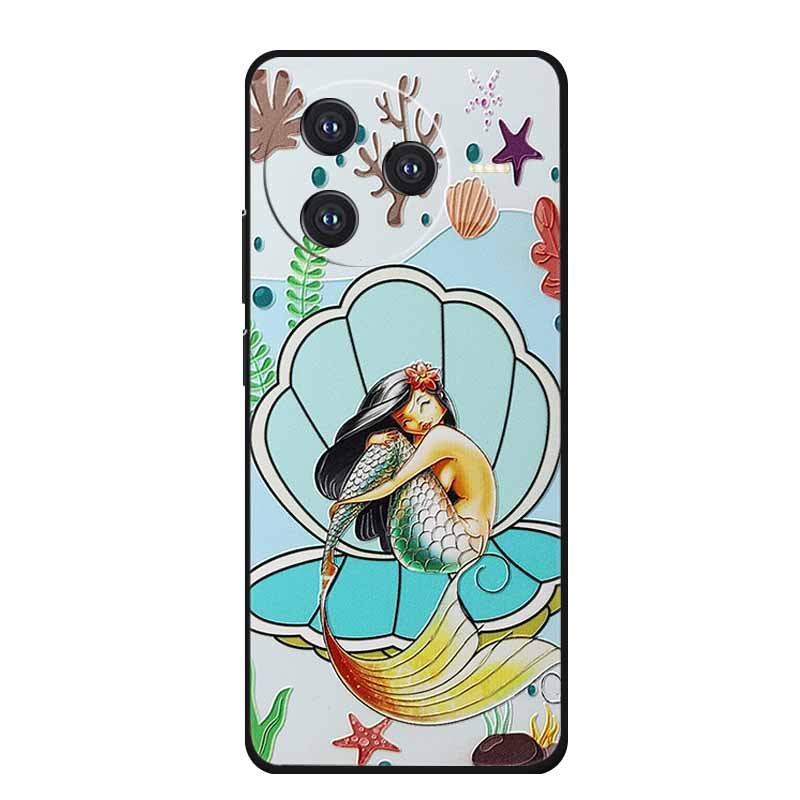 Für Xiaomi POCO F7 Pro Ultra Hülle F7Pro 3D Präge Blume Schwarzes Silikon Weiche Rückseite Hülle Für Redmi K80 Pro Hülle K80Pro Coque