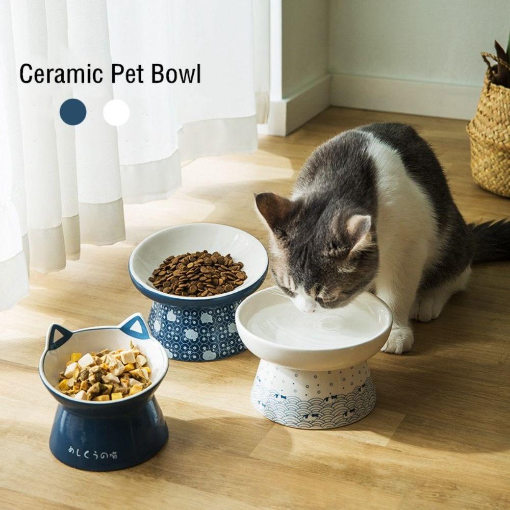 Kitten Tilted Elevated Dog Cat Pet Supplies Cat Food Bowl Pet Feeder Bowl Water Feeder Container