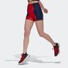Adidas X Marimekko Collaboration Run Icons Bike Shorts Color Blocked Fitted Cycling Shorts Women shorts Crimson HH7321