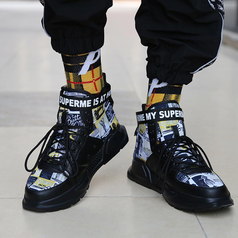 Mens Shoes High Top Couple Shoes Man Mandarin Duck Color Mens Trainers Platform Red Bottom Autumn Trend Sneakers Zapatillas