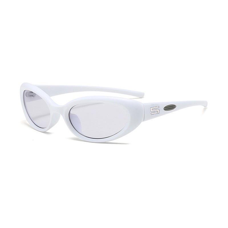 Y2k Candy Color Outdoor Sunglasses With Uv400 Protection For Fashionable Beachwear WhiteFrame