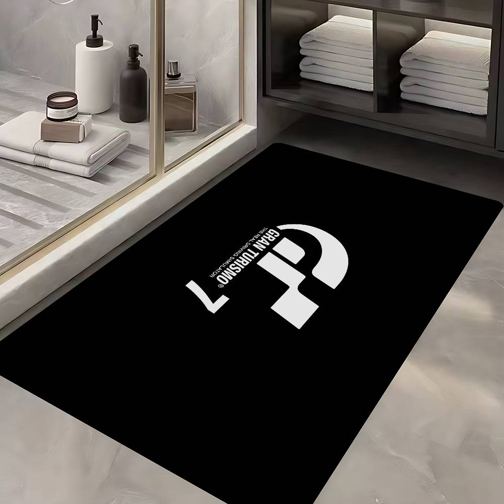 G-Gran-Turismo Badezimmermatte Anti-Rutsch Wasserabsorbierend Langes Streifenkissen Schlafzimmerteppich Willkommens-Fußmatte
