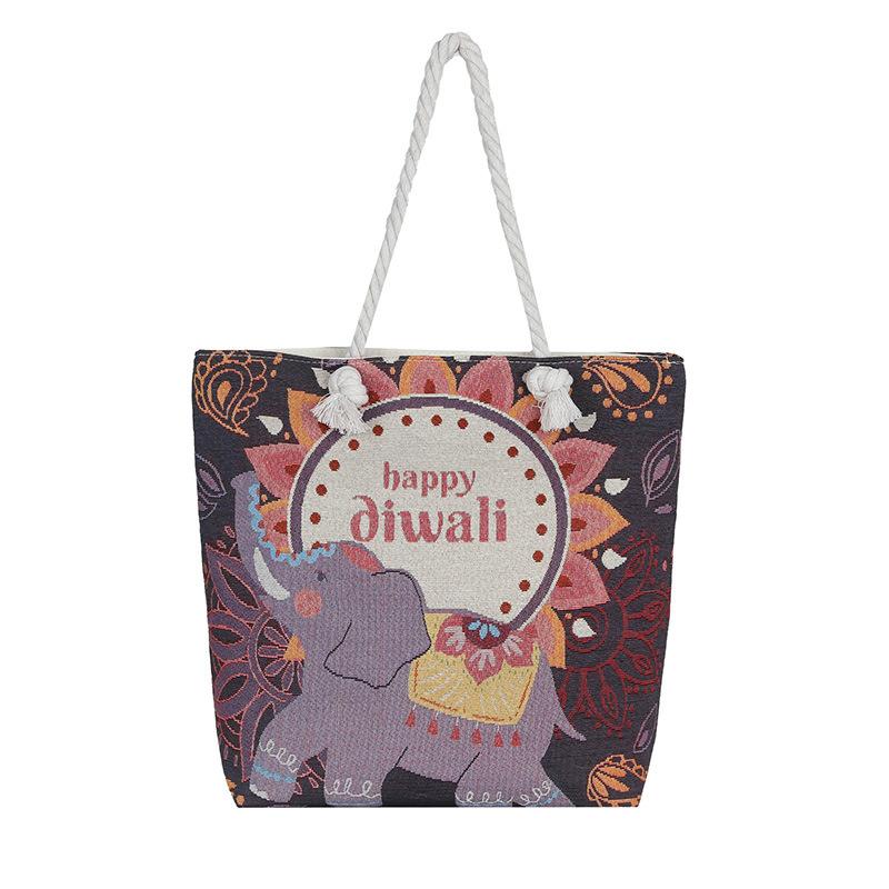 Fashionable Tote Bag Single-shoulder Bag Embroidered Bag Large-capacity Mommy Bag