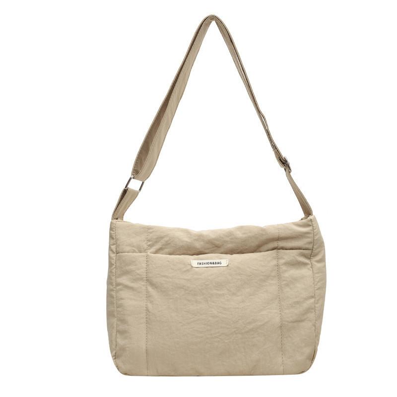 

Fashionable High Capacity Nylon Tote Bag With Urban Minimalist Style For 2023 Winter Season бежевый