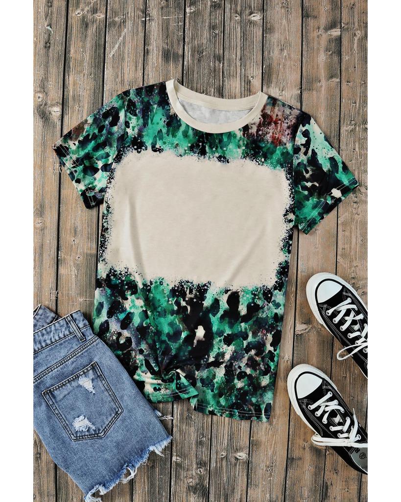 Azura Exchange T-Shirt mit Leopardenmuster und Grafik