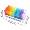 Monthly 32 Grids Pill Box Case Container Organizer Travel Pill Case Storage Box Organizer One Month Pill Medicine Container